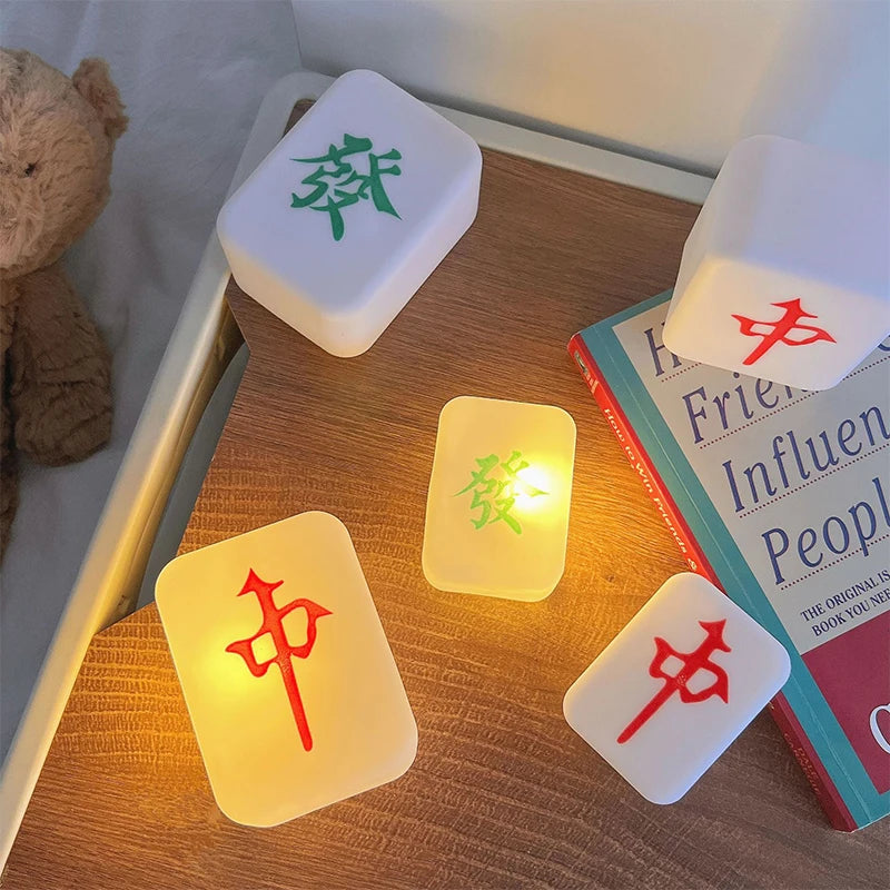 Chinese Mahjong Night Light Soft Light Eye Protection LED Light Sleep LED Mahjong Creative Light