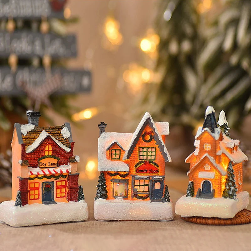 Christmas House Light Decorations For Home Ornaments Kids Xmas Gift New Year 2024 Navidad Decor Bedroom Night Light With Battery