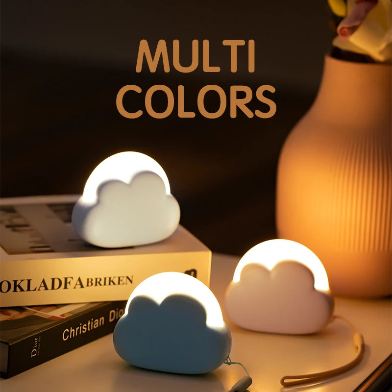 Cloud Night Light Led Mini Ornament Table Lamp Reading Lights Night Warm Soft Lighting For Bedroom Desktop