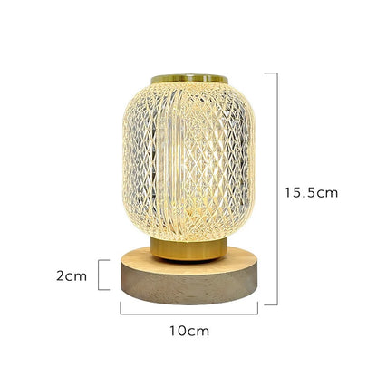 Crystal LED Table Lamp Stepless Dimming USB Charging Touch Switch Remote Control Bedside Light Living Room Decoration Desk Lamp