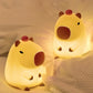 Cute Cartoon Capybara Silicone Night Light USB Rechargeable Timing Dimming Sleep Night Lamp for Children's Room Decor