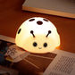 Cute Ladybug Light Night Lights USB Rechargeable Capybara Shape Touch Control Soft Silicone Lamp for Kids Adult Gifts