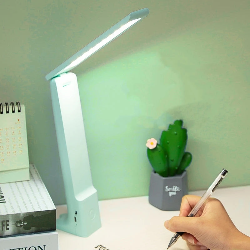 Desk Lamp LED Reading Lights 3 Colors Dimmable Touch Foldable USB Rechargeable Study Table Light Student Reading Bedside Lamp