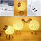 Dimming LEDs Night Light for Kids Cute Sheep Remote Controller Yarn-ball Lampshade Moon Lamp Nursery Lamp USB Baby Night light