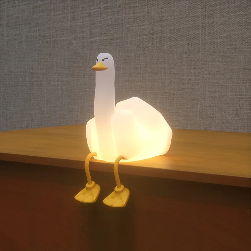 Duck You LED Night Lamp Touch Sensor Silicone Cute Lights Table Lamp Eye Protection Bedroom Bedside Nightlight Gift Children