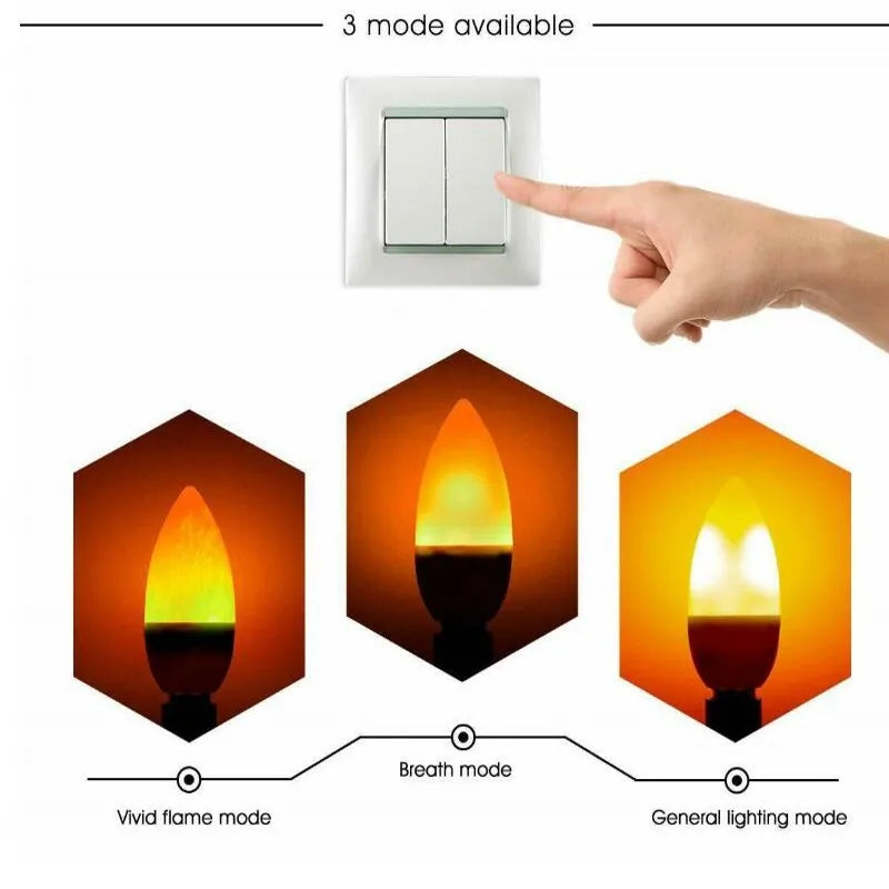 E27 Led Simulated Flame Bulbs 5W E14 85-265V Corn Lamp Flickering LED candle Light Dynamic Flame Effect for Home Light