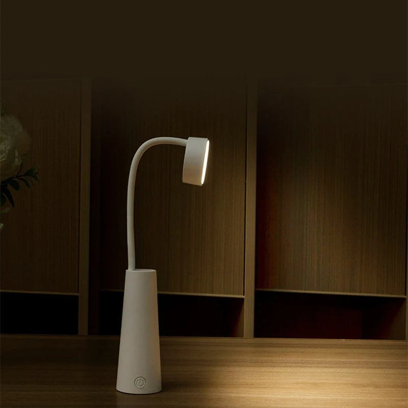 Foldable LED Desk Lamp Portable USB Rechargeable Study Table Lamp Touch Dimming Reading Book Night Light for Office Work