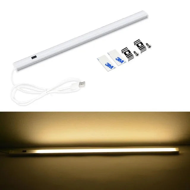 LED Cabinet Light PIR Motion Hand Sweep Sensor Night Lights USB Plug 30/40/50CM Kitchen Bedroom Closet Bedside Night Lamp