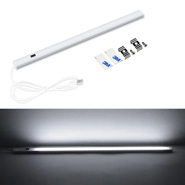 LED Cabinet Light PIR Motion Hand Sweep Sensor Night Lights USB Plug 30/40/50CM Kitchen Bedroom Closet Bedside Night Lamp