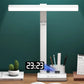 LED Clock Table Lamp USB Chargeable Dimmable Desk Lamp 2 Heads 180 Rotate Foldable Eye Protection Reading Night Light