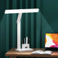 LED Clock Table Lamp USB Chargeable Dimmable Desk Lamp 2 Heads 180 Rotate Foldable Eye Protection Reading Night Light