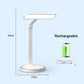 LED Clock Table Lamp USB Chargeable Dimmable Desk Lamp Plug-in LED Light Foldable Eye Protection Reading Night Light