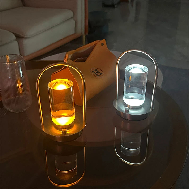 LED Cordless Table Lamp Industrial Style Desk Lamps Outdoor Camping Atmosphere Light Restaurant Creative Beside Night Lights