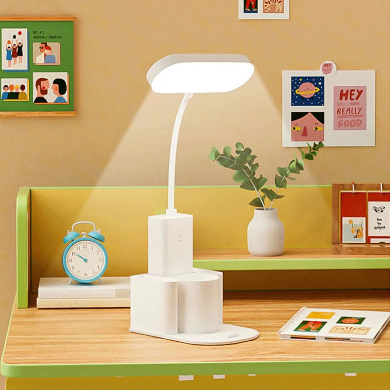 LED Desk Lamp 3 Levels Dimmable Touch Night Light USB Rechargeable Eye Protection Foldable Table Lamp For Bedroom Bedside