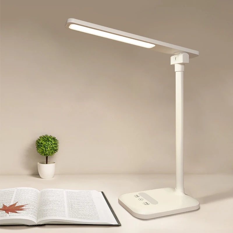 LED Desk Lamp 3 Levels Dimmable Touch Night Light USB Rechargeable Eye Protection Foldable Table Lamp For Bedroom Bedside Desk