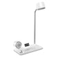 LED Desk Lamp Multifunction Wireless Charger Pad Stand Clock Bluetooth Speaker Night Light USB Port Night Lighting