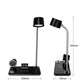 LED Desk Lamp Multifunction Wireless Charger Pad Stand Clock Bluetooth Speaker Night Light USB Port Night Lighting