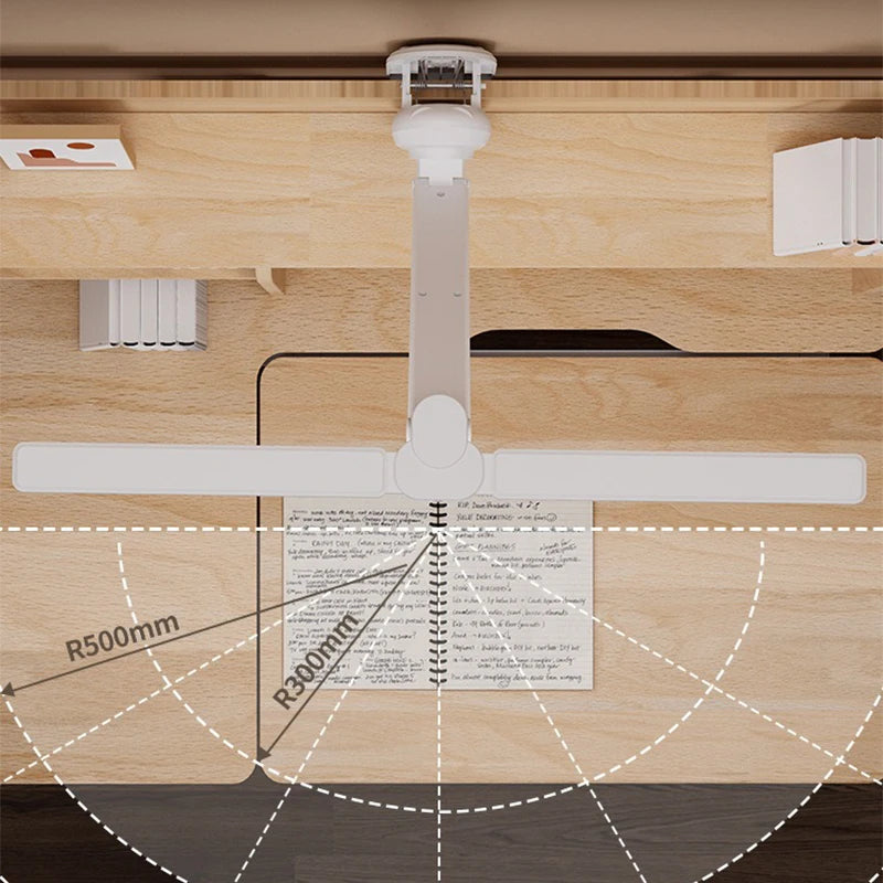 LED Double-headed Reading Table Lamp with Clip Touch Control Dimmable Light Eye Protection for Bedroom Dormitory Study Office
