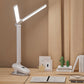 LED Double-headed Reading Table Lamp with Clip Touch Control Dimmable Light Eye Protection for Bedroom Dormitory Study Office