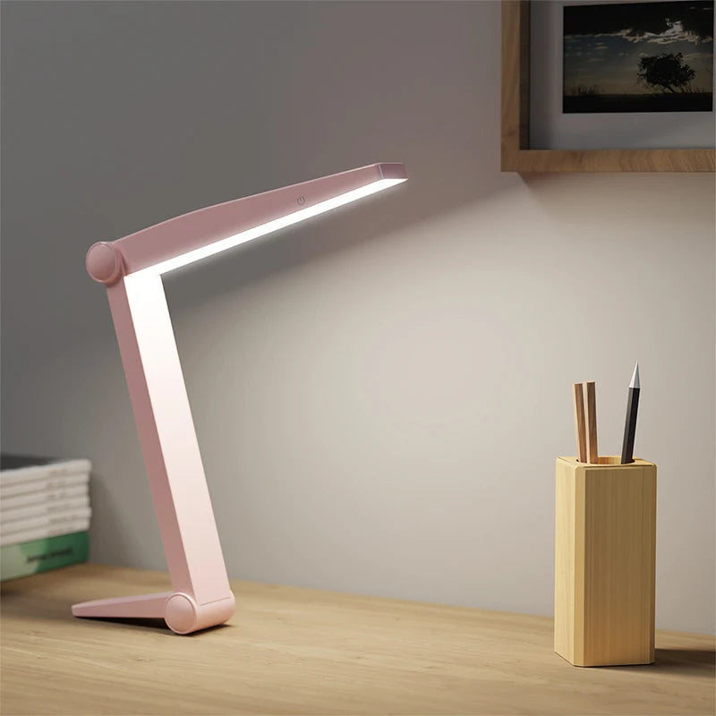 LED Folding Desk Lamp Reading Eye Protection Dimming Lighting Table Lamps Bedside Living Bedroom Charging Night Light