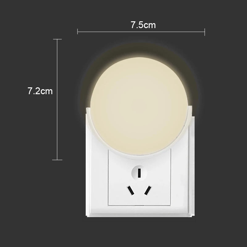 LED Light Control Sensing Lamp Night Lights EU Plug For Baby Children Living Room Bedroom Corridor Bathroom Light Lamp