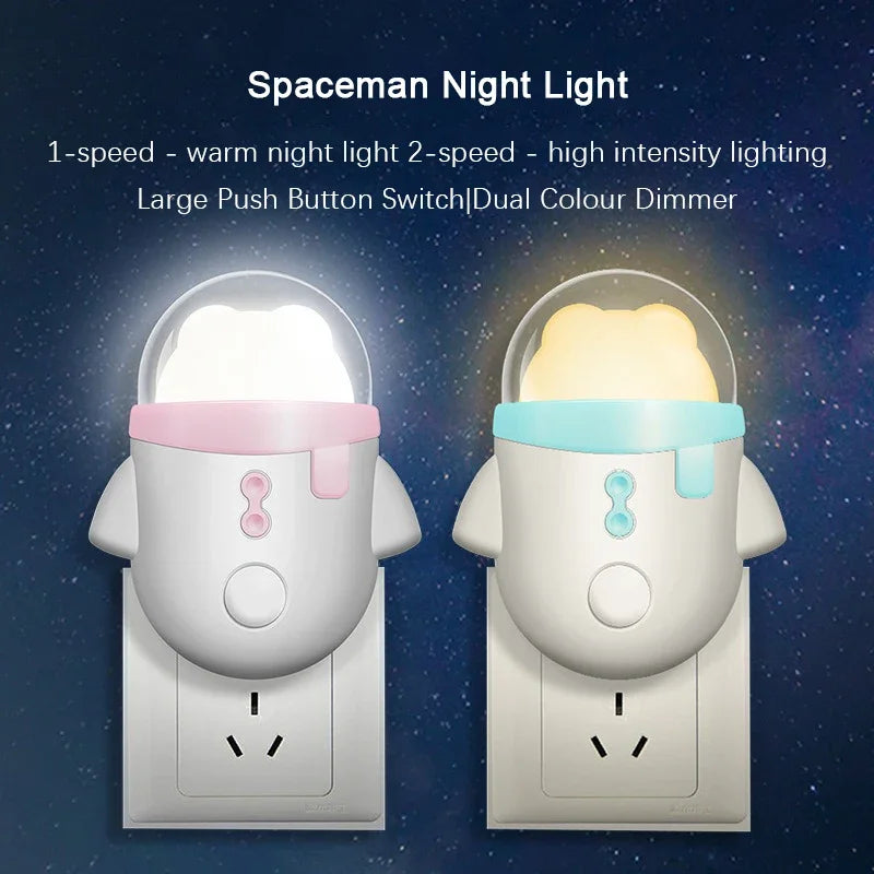 LED Mini Night Light Switch US Plug-In Led Light Eye Protection Night Light Lamp Use For Bedside Baby Feeding Living Room