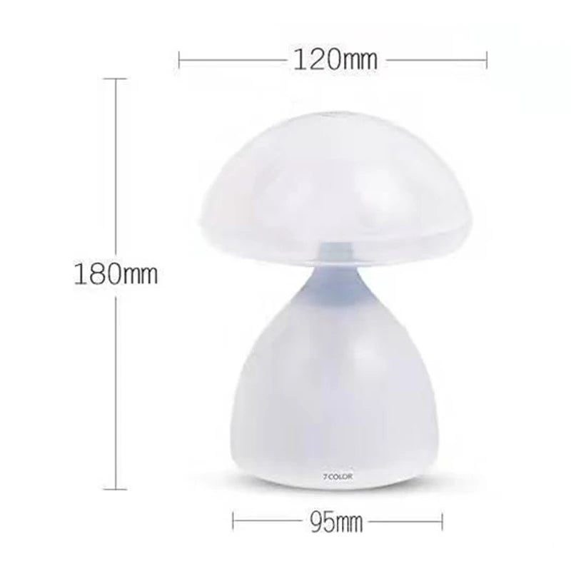 LED Mushroom Small Table Lamp Portable USB Charging Dimmable Flower Bud Lamp Bedroom Bedside Lamp