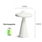 LED Mushroom Table Lamp Rechargable Night Light Portable USB Charging Touch Bedside Table Lamp Living Room Decoration Lamp