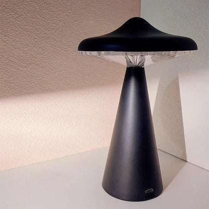 LED Mushroom Table Lamp Rechargable Night Light Portable USB Charging Touch Bedside Table Lamp Living Room Decoration Lamp