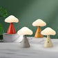 LED Mushroom Table Lamp Rechargable Night Light Portable USB Charging Touch Bedside Table Lamp Living Room Decoration Lamp