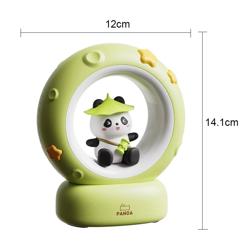 LED Night Light Panda Astronaut Bedside Sleeping Night Lights USB charging Silicone Children Gife Eye Protection Lamp Lighting