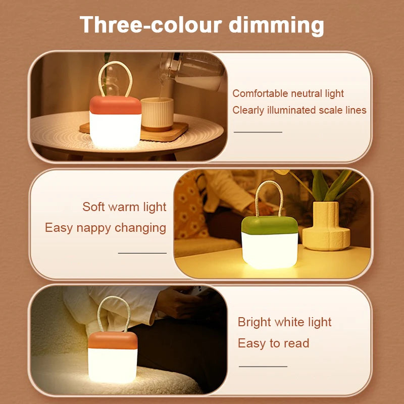 LED Night Light USB Charging Lamp Night Feeding Lights Human Touch Control Light For Bedroom Bedside Table Lighting