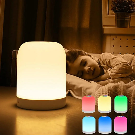 LED Night Light USB Wireless Charging Bedside Touch Colorful Atmosphere Remote Control Lamps  Bedroom  Living  Room  Table Lamps