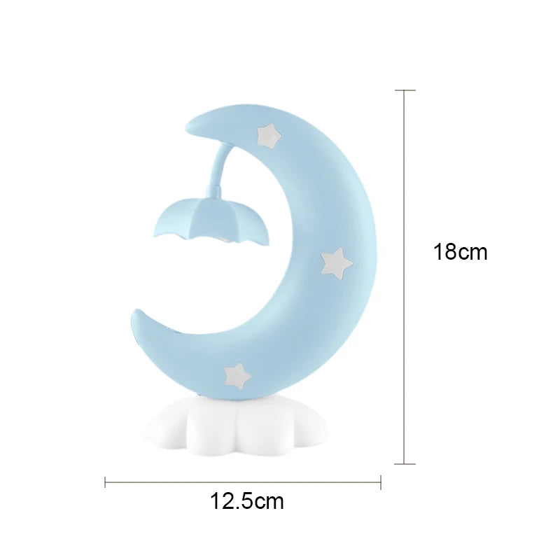 LED Night Lights Bedside Moon Charging Desktop Night Lamps Bedroom Bedside Lithting Decoration Touch Reading LED Table Lamps