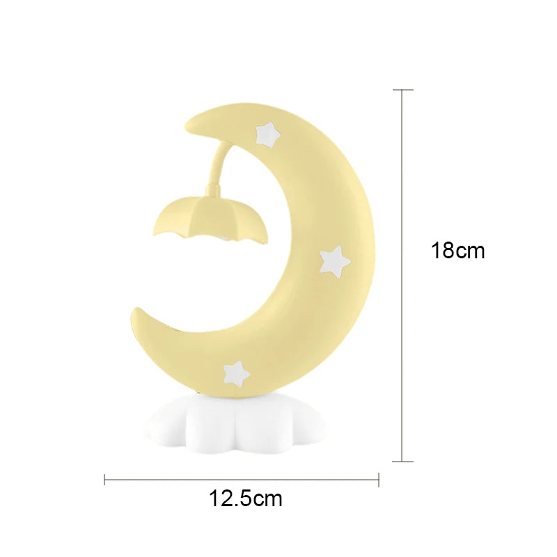 LED Night Lights Bedside Moon Charging Desktop Night Lamps Bedroom Bedside Lithting Decoration Touch Reading LED Table Lamps