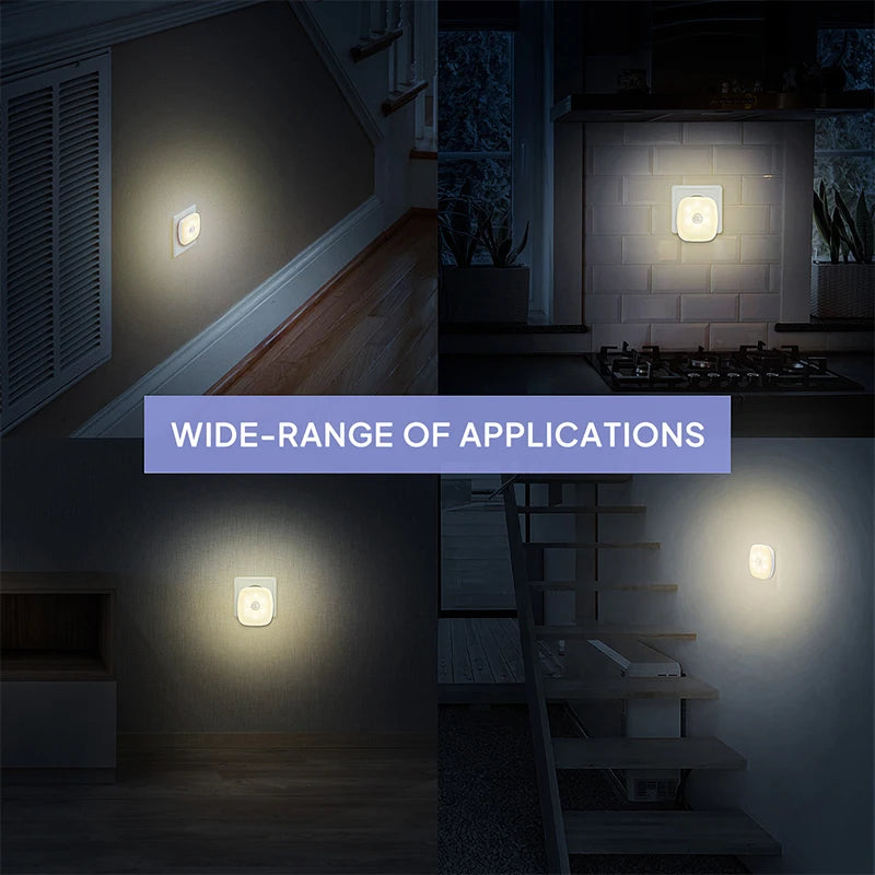 LED Night Lights Plug-In Wireless Night Lamp with Motion Sensor Small Night lights Lamp for Room Corridor Closet Home Decor