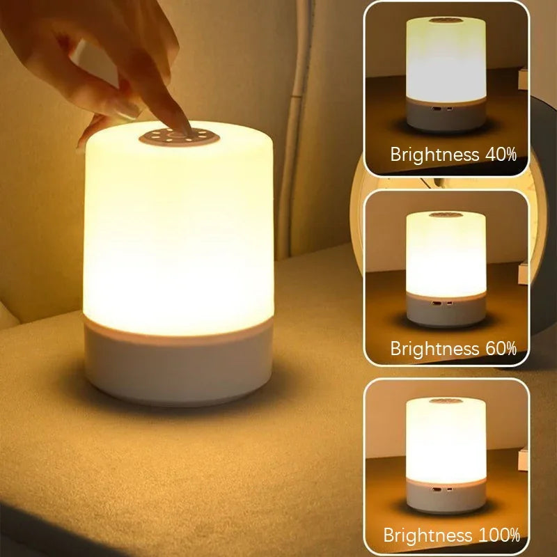 LED Night LightsBedside Dimmable Charging Desktop Night Lamps Bedroom Bedside Lithting Decoration Touch Reading Led Table Lamps