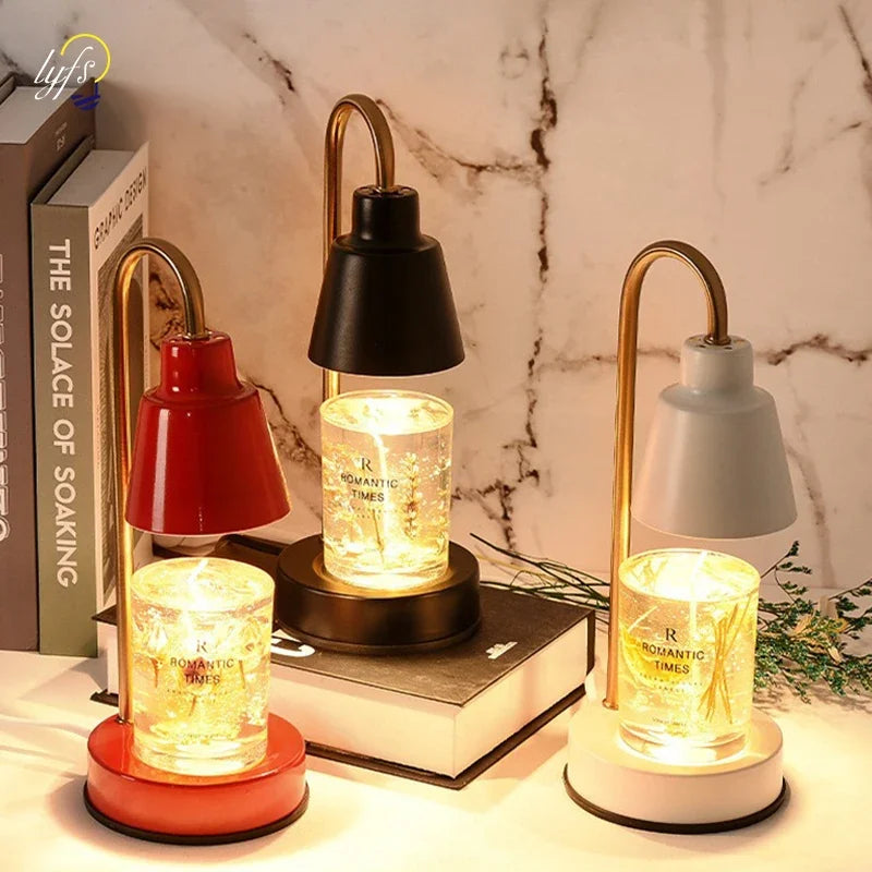 LED Nordic Aromatherapy Wax Melting Lamp EU/UK Adjustable Interior Furniture Home Bedroom Desk Decor Scented Candle Table Lamp