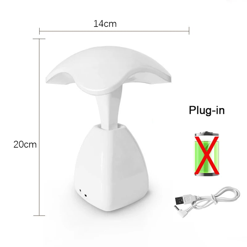 LED Small Table Lamp Portable USB Charging Dimmable Flower Bud Lamp Bedroom Bedside Lamp