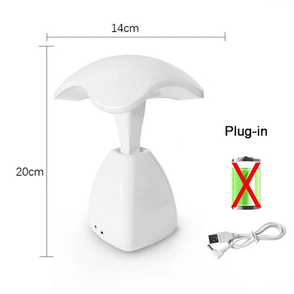 LED Small Table Lamp Portable USB Charging Dimmable Flower Bud Lamp Bedroom Bedside Lamp