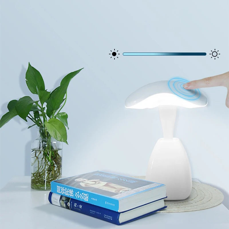 LED Small Table Lamp Portable USB Charging Dimmable Flower Bud Lamp Bedroom Bedside Lamp