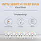 LED Smart Lamp Bulbs E27 Remote Control WiFi Voice Dimming RGBCW For Bedside Bedroom Living Lighting Home Decoration Smart Bulb