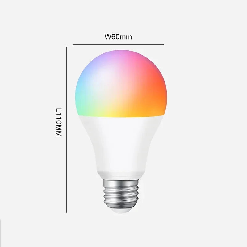 LED Smart Lamp Bulbs E27 Remote Control WiFi Voice Dimming RGBCW For Bedside Bedroom Living Lighting Home Decoration Smart Bulb