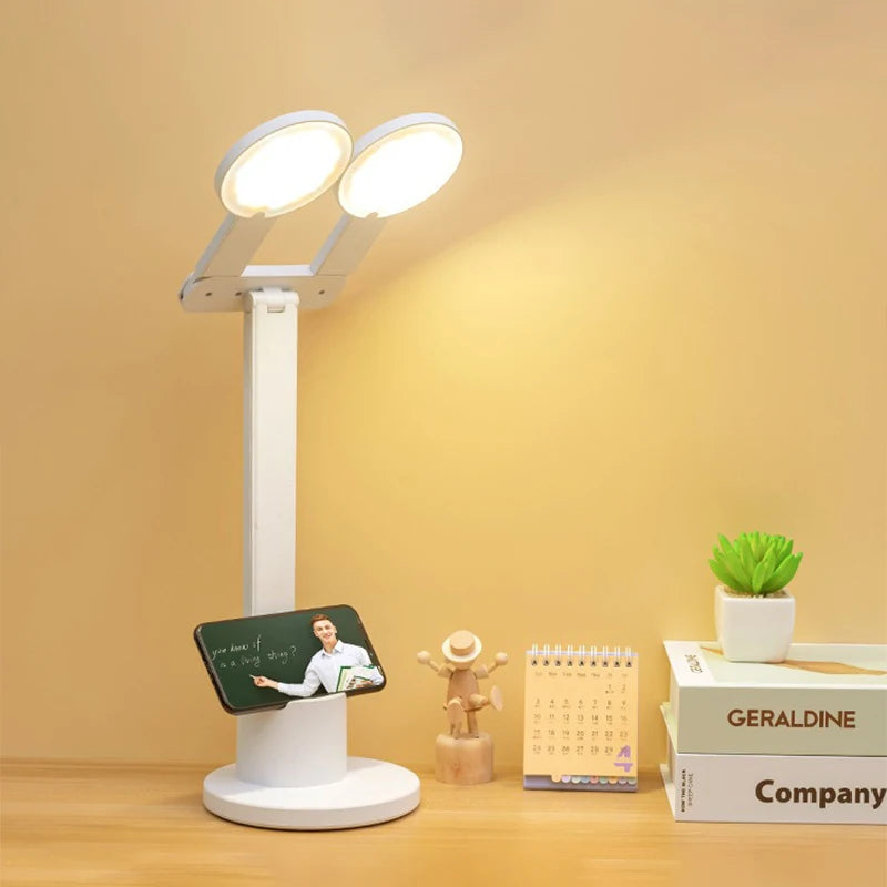 LED Table Lamp Eyes Protection Touch Dimmable Led Table Lamp Dormitory Bedroom Reading USB Rechargable Desk Lamp