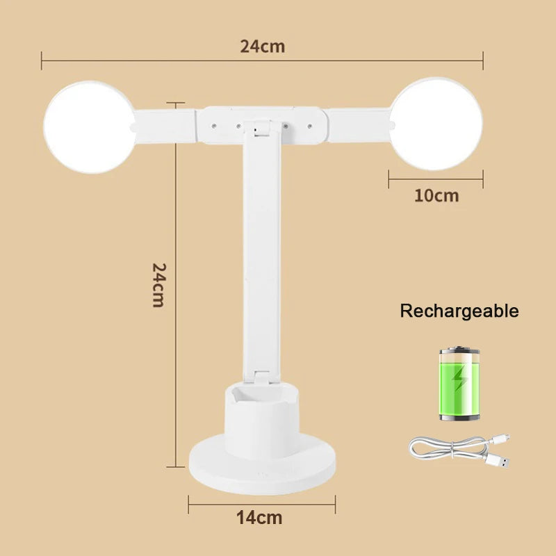 LED Table Lamp Eyes Protection Touch Dimmable Led Table Lamp Dormitory Bedroom Reading USB Rechargable Desk Lamp