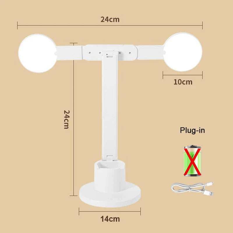 LED Table Lamp Eyes Protection Touch Dimmable Led Table Lamp Dormitory Bedroom Reading USB Rechargable Desk Lamp