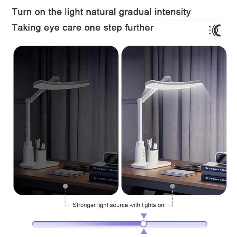 LED Table Lamp Eyes Protection Touch Dimmable Led Table Lamp Dormitory Bedroom Reading USB Rechargable Desk Lamp