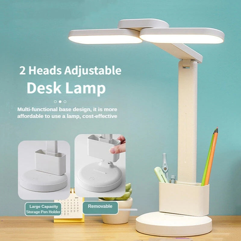 LED Table Lamp Eyes Protection Touch Dimmable Led Table Lamp Dormitory Bedroom Reading USB Rechargable Desk Lamp