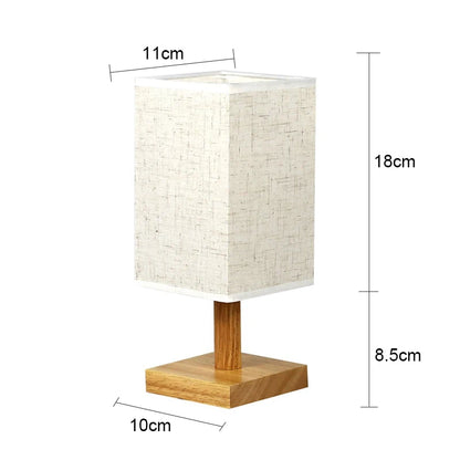 LED Table Lamps Simple Chinese Style Decoration Lamp Dimmable USB Plug Night Light Fabric Lampshade Bedroom Bedside Lighting