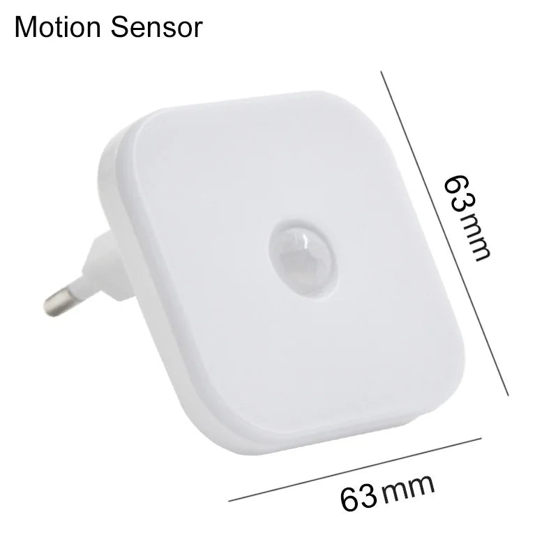 Night Light Motion Sensor With LED Light EU Plug Lamps Children'S Night Light Wireless Night Lamp For Bedside Table Bedroom